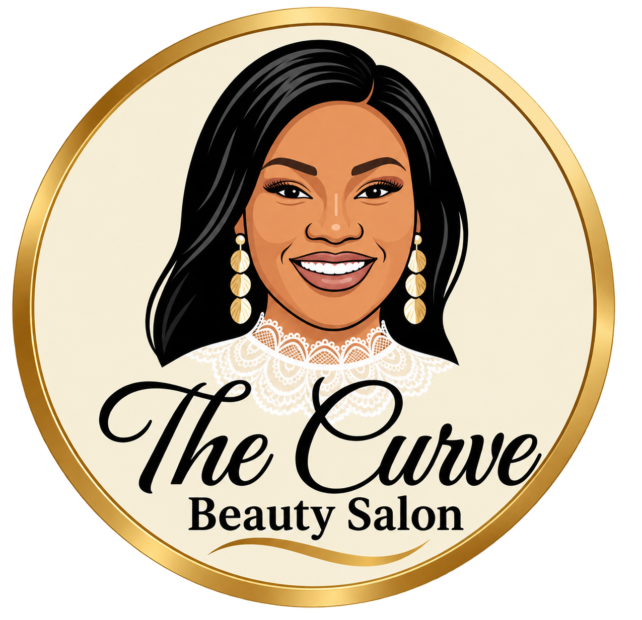 The Curve Beauty and Hair Salon Logo